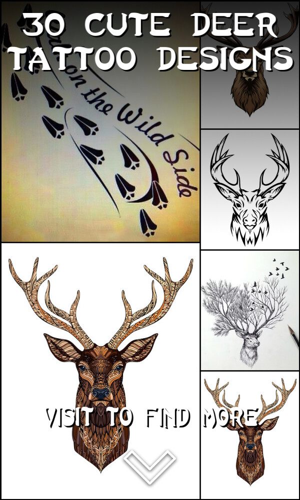 30 Cute Deer Tattoo Designs