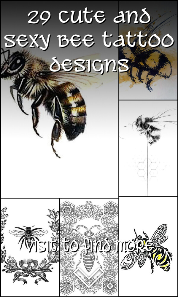 29 Cute and Sexy Bee Tattoo Designs