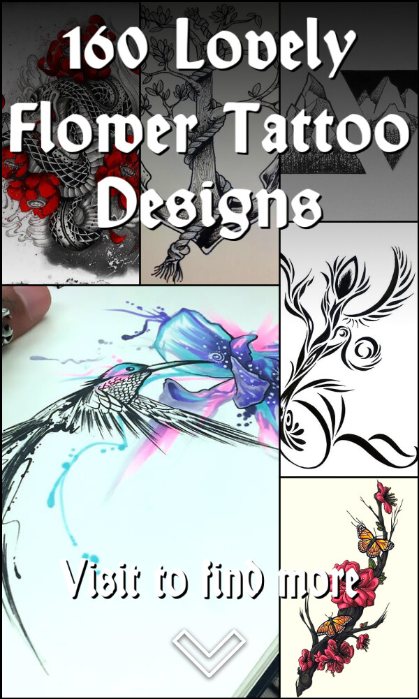 160 Lovely Flower Tattoo Designs