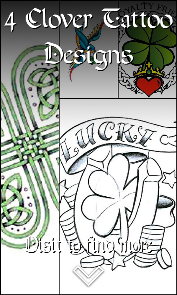 4 Clover Tattoo Designs