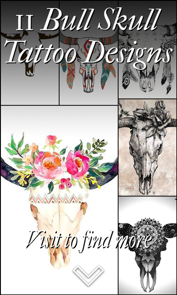 11 Bull Skull Tattoo Designs