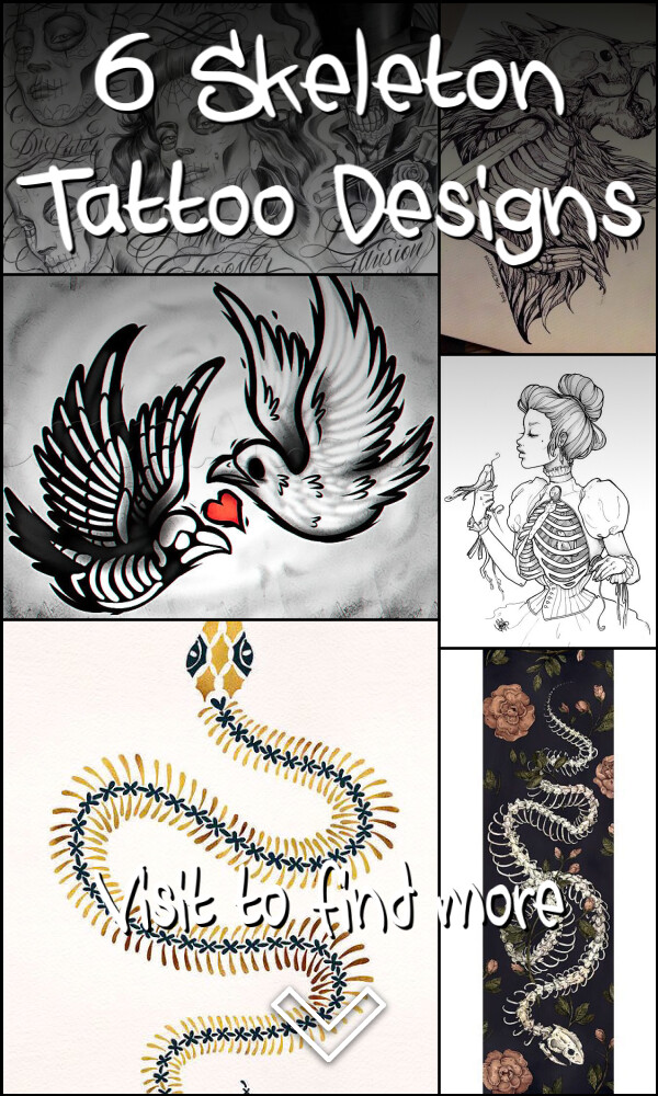 6 Skeleton Tattoo Designs