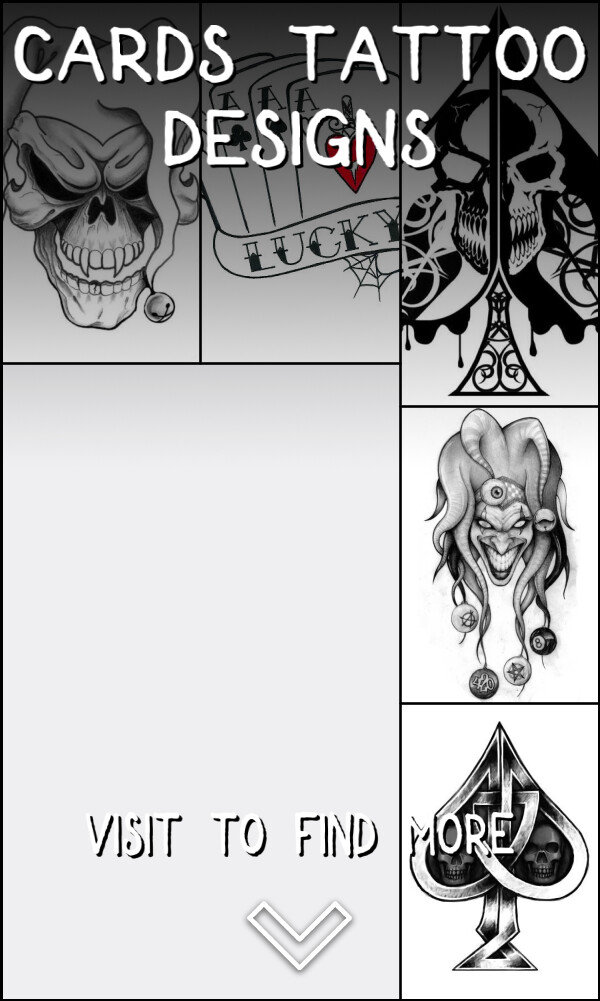9 Cards Tattoo Designs