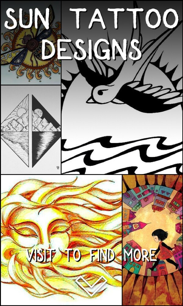 6 Sun Tattoo Designs