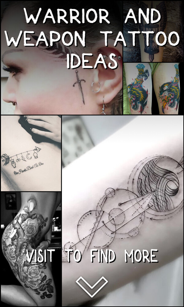 62 Warrior and Weapon Tattoo Ideas