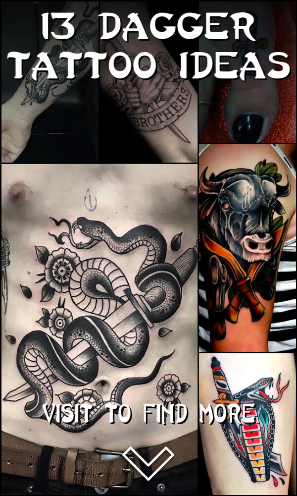 13 Dagger Tattoo Ideas