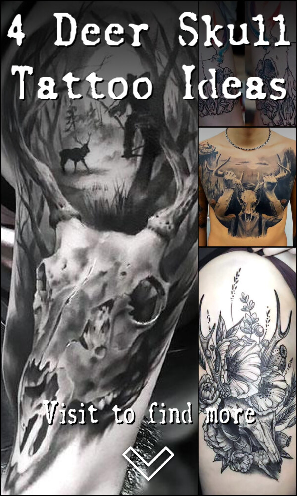 4 Deer Skull Tattoo Ideas