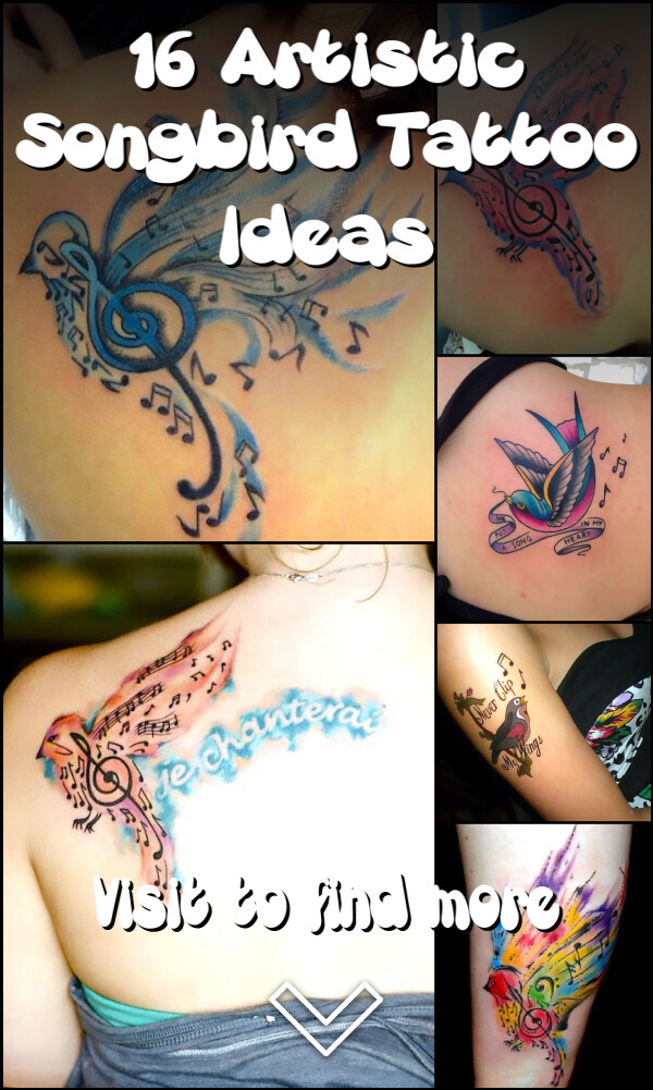 16 Artistic Songbird Tattoo Ideas