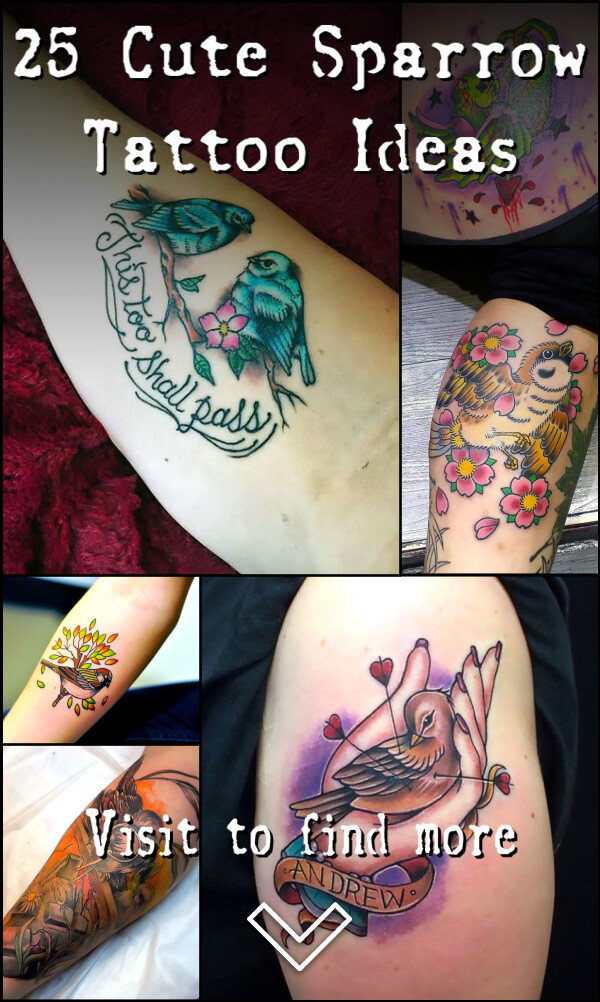 25 Cute Sparrow Tattoo Ideas
