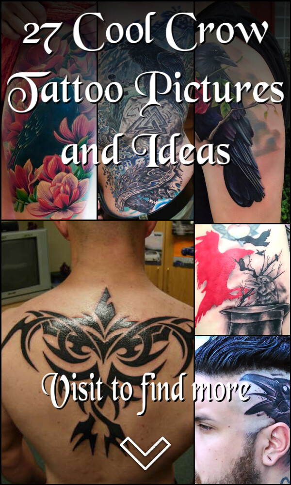27 Cool Crow Tattoo Pictures and Ideas