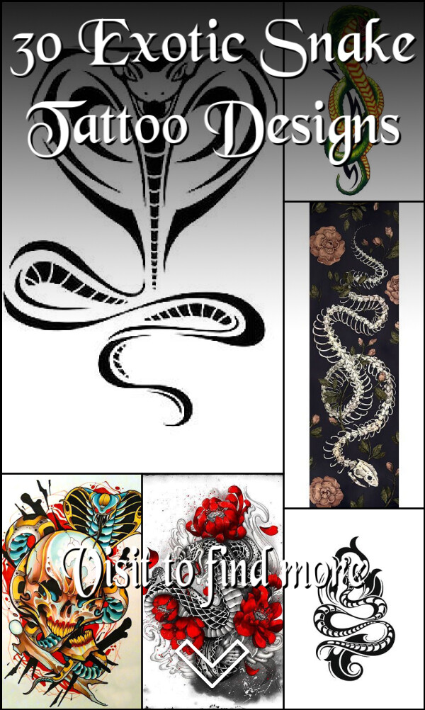 30 Exotic Snake Tattoo Designs