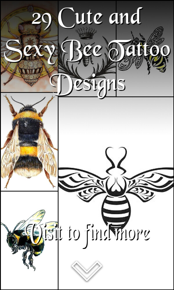 29 Cute and Sexy Bee Tattoo Designs