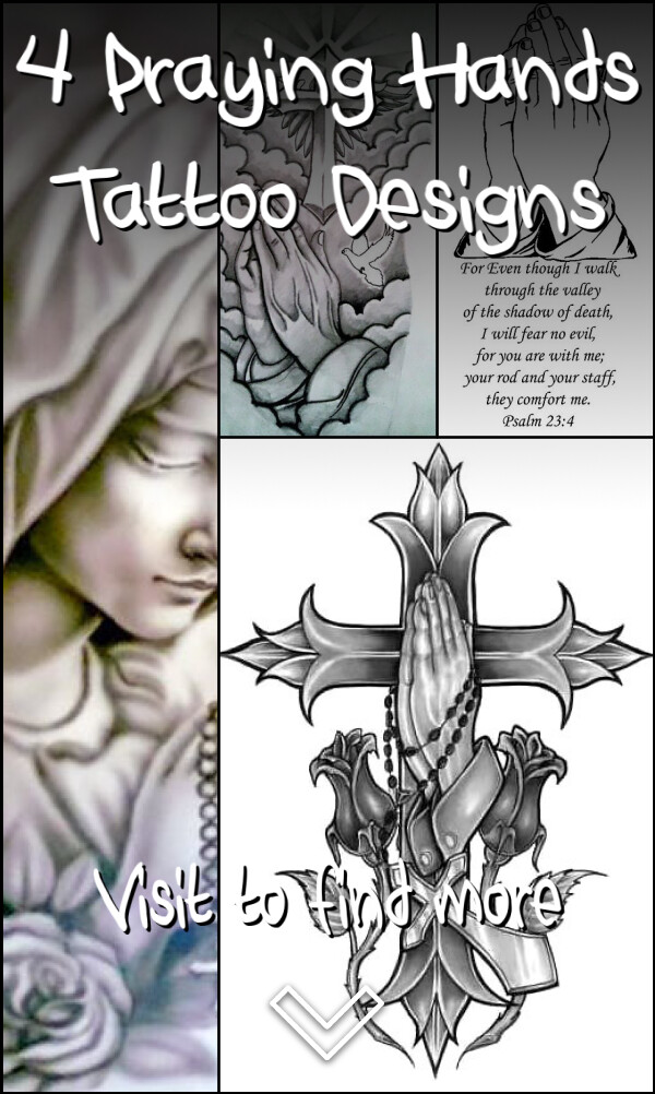 4 Praying Hands Tattoo Designs