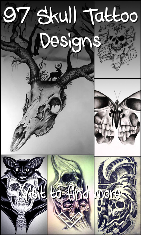 97 Skull Tattoo Designs