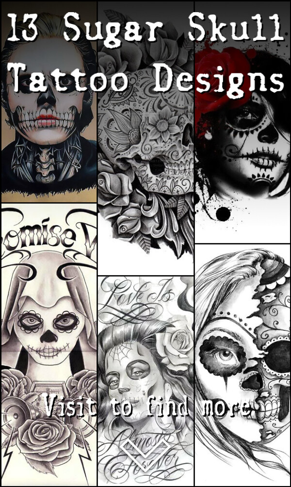 13 Sugar Skull Tattoo Designs