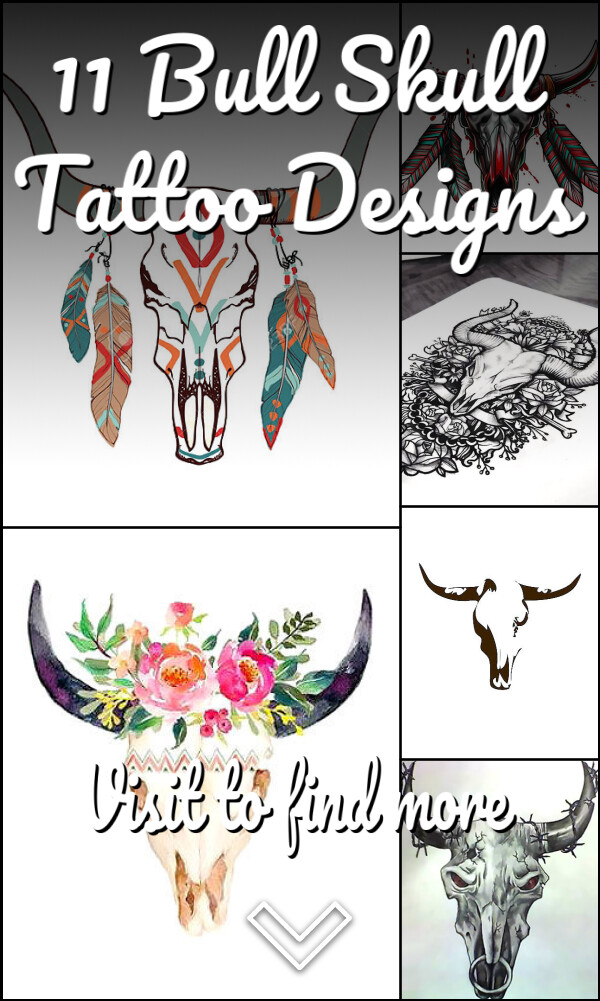 11 Bull Skull Tattoo Designs