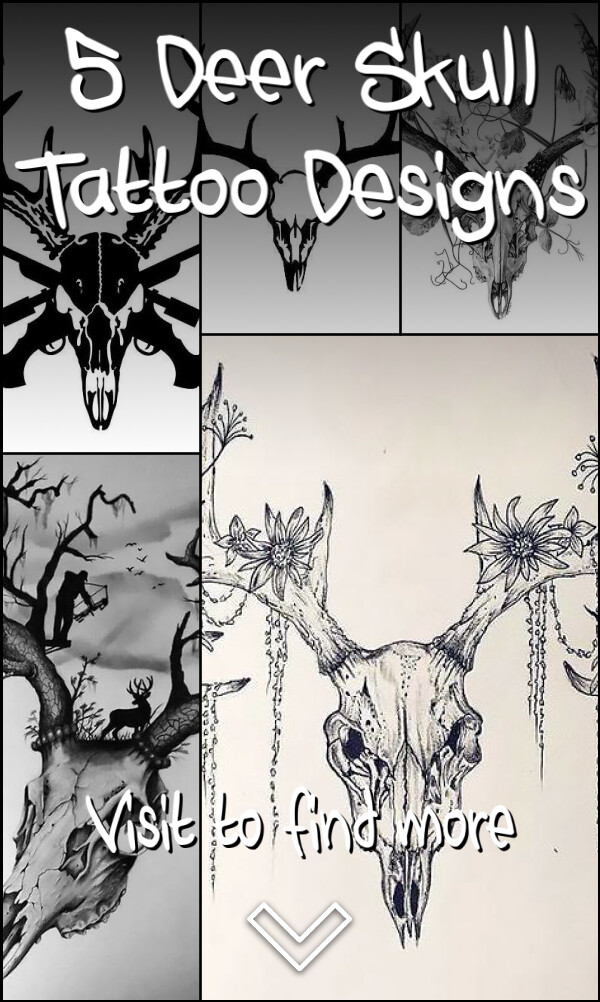 5 Deer Skull Tattoo Designs