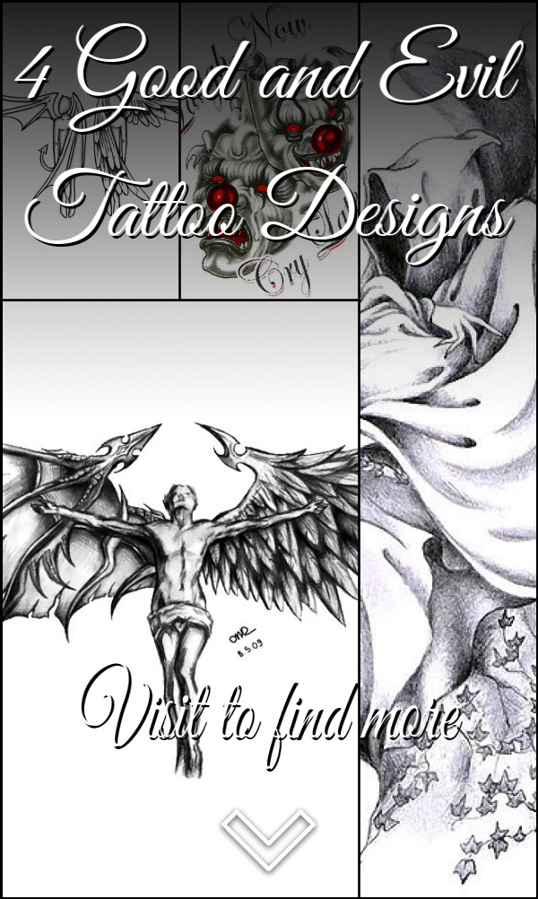 4 Good and Evil Tattoo Designs