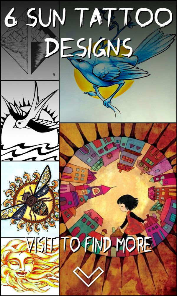 6 Sun Tattoo Designs
