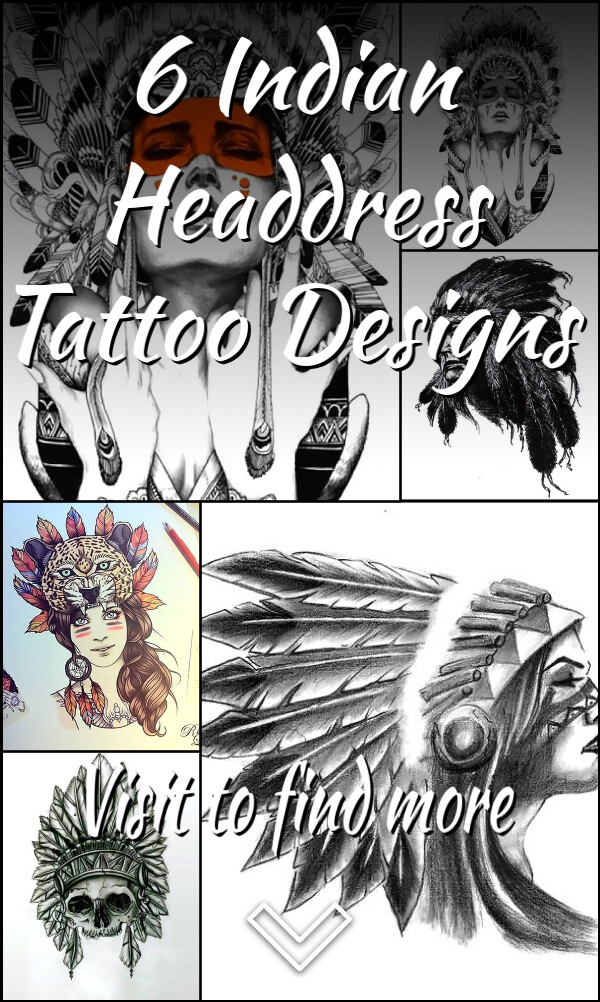 6 Indian Headdress Tattoo Designs