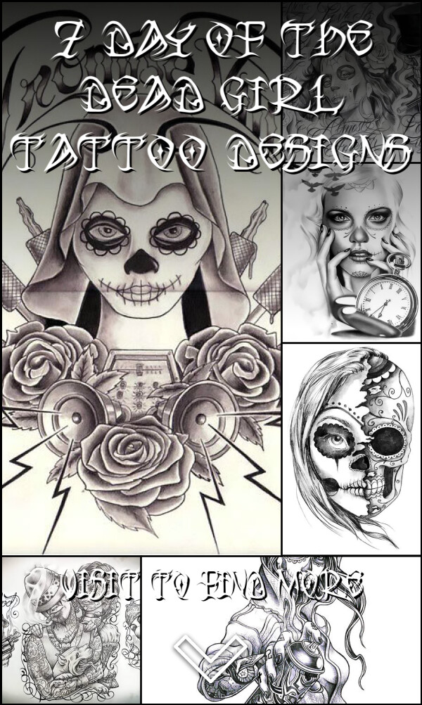 7 Day of the Dead Girl Tattoo Designs