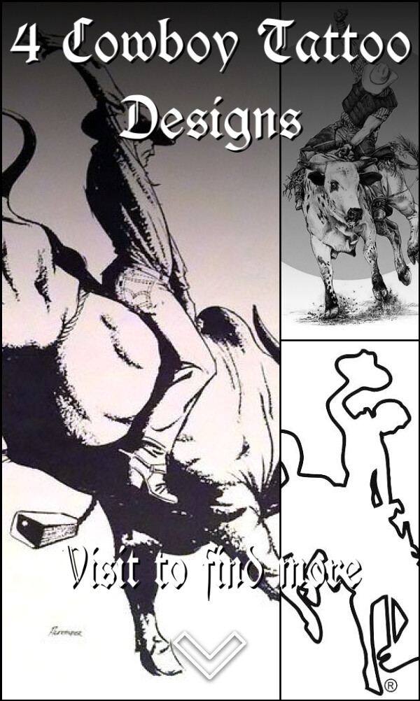 4 Cowboy Tattoo Designs