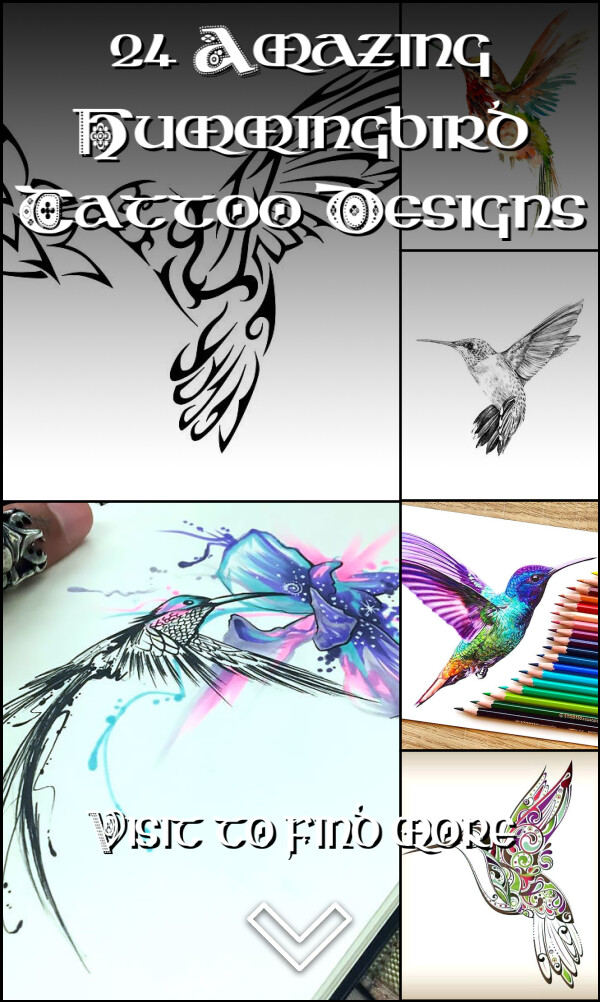 24 Amazing Hummingbird Tattoo Designs