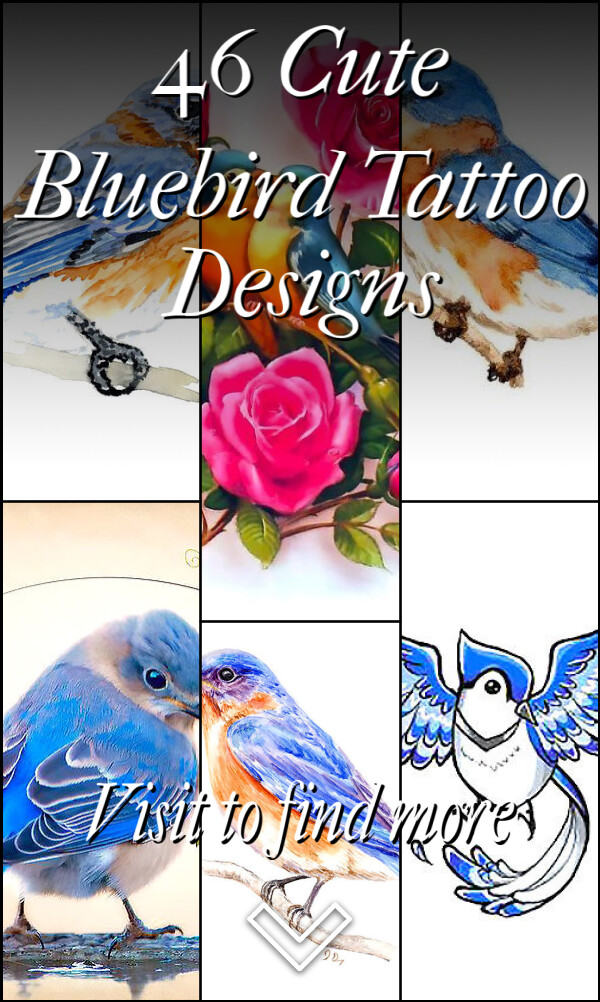 46 Cute Bluebird Tattoo Designs
