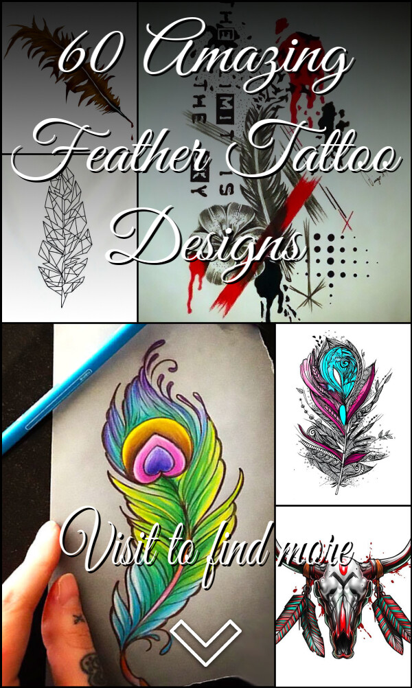 60 Amazing Feather Tattoo Designs