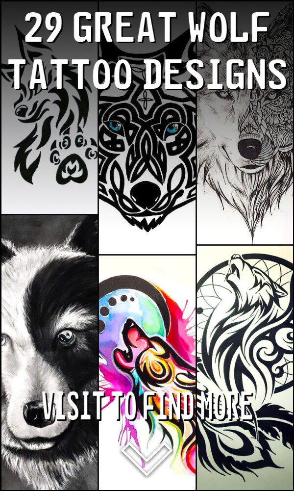 29 Great Wolf Tattoo Designs