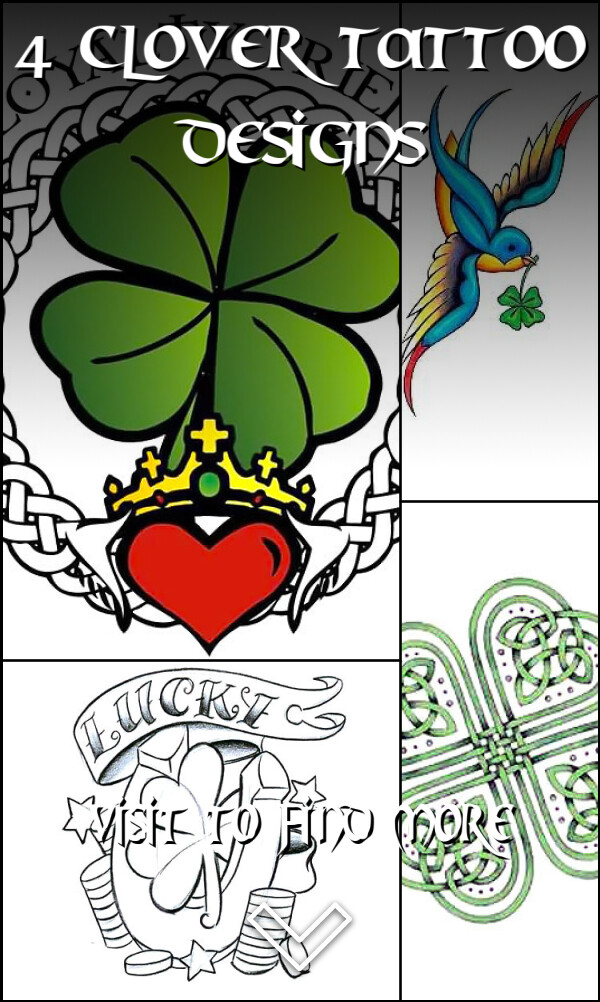 4 Clover Tattoo Designs