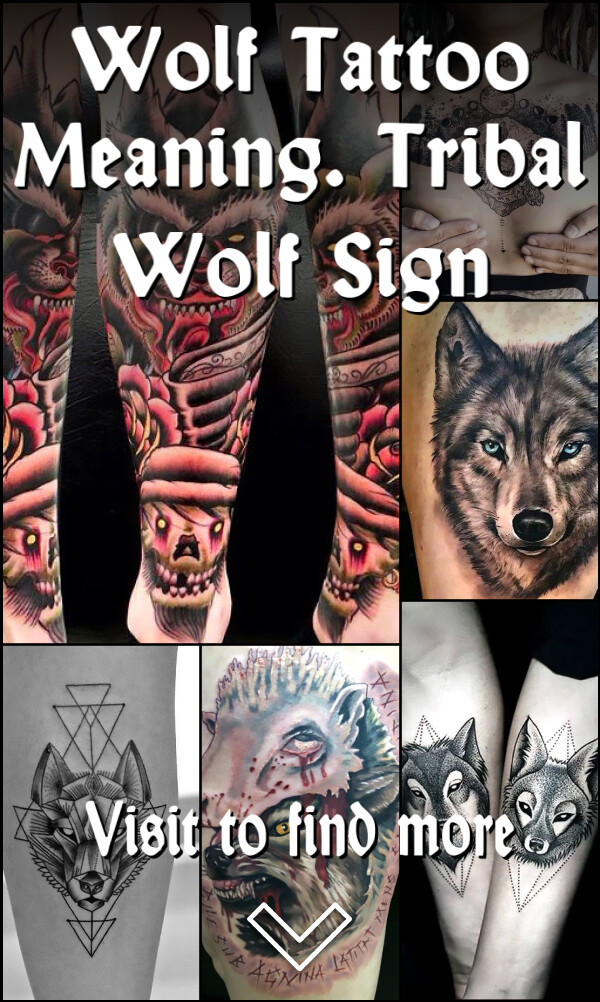 Wolf Tattoo Meaning. Tribal Wolf Sign