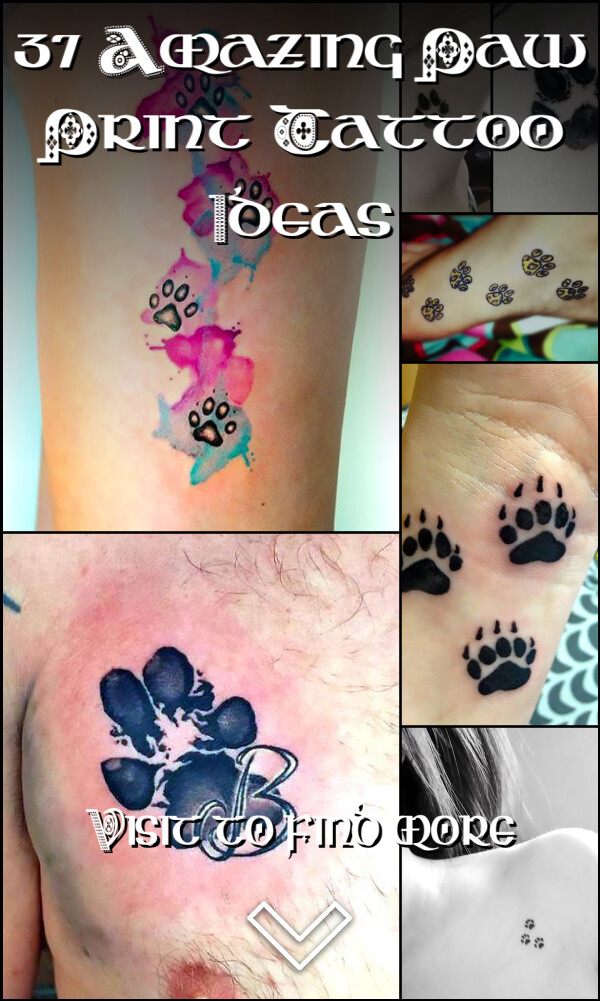 37 Amazing Paw Print Tattoo Ideas