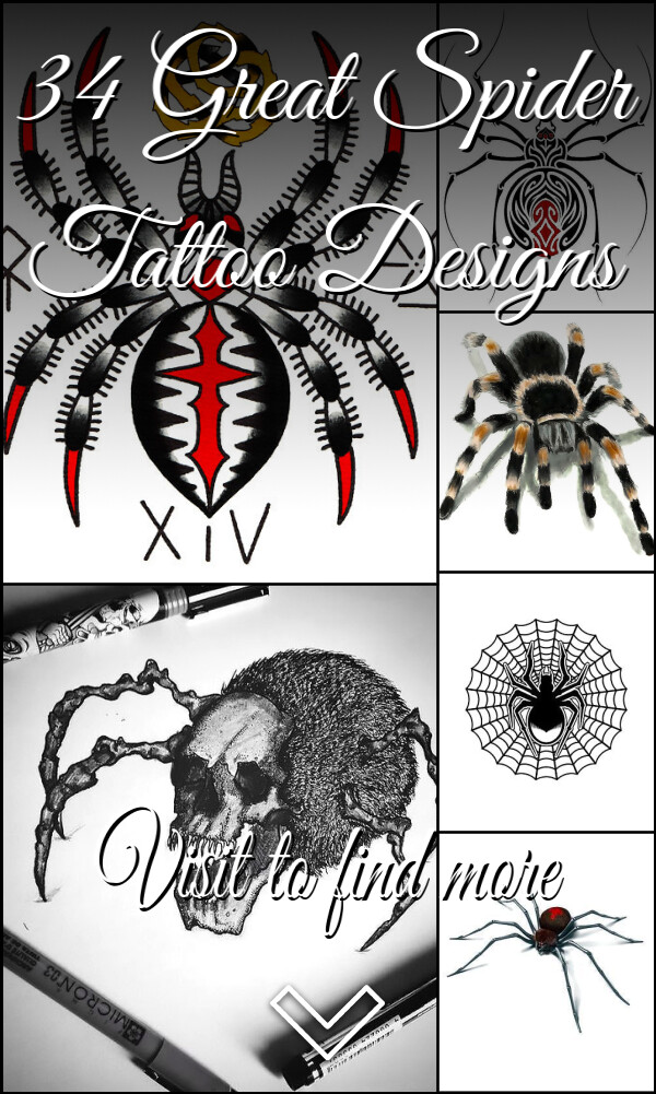 34 Great Spider Tattoo Designs