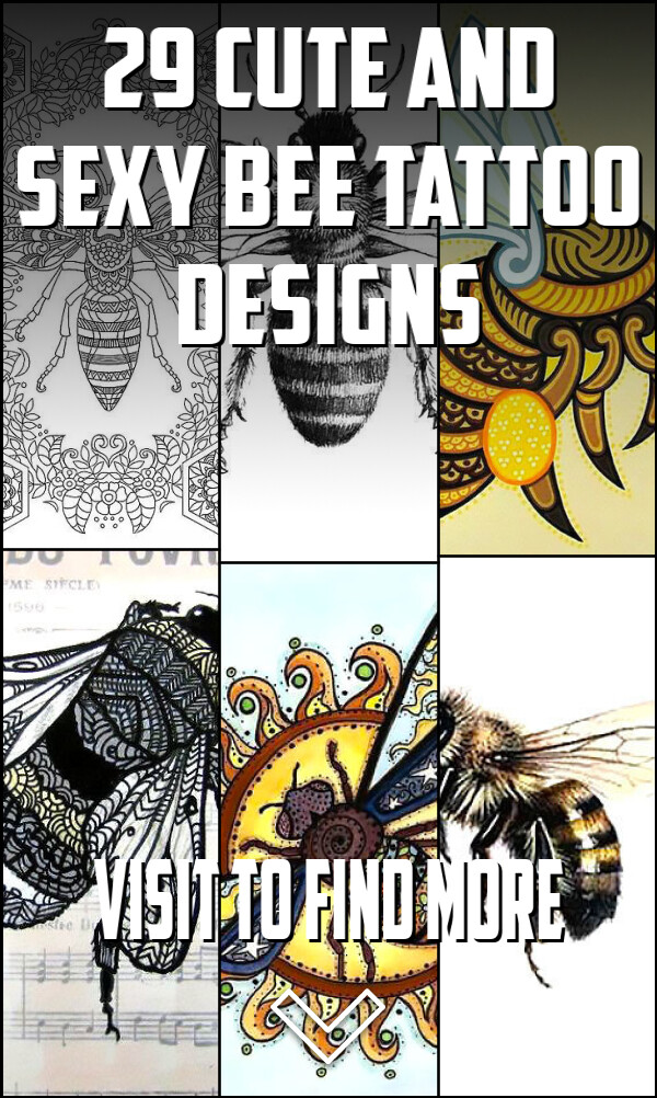 29 Cute and Sexy Bee Tattoo Designs