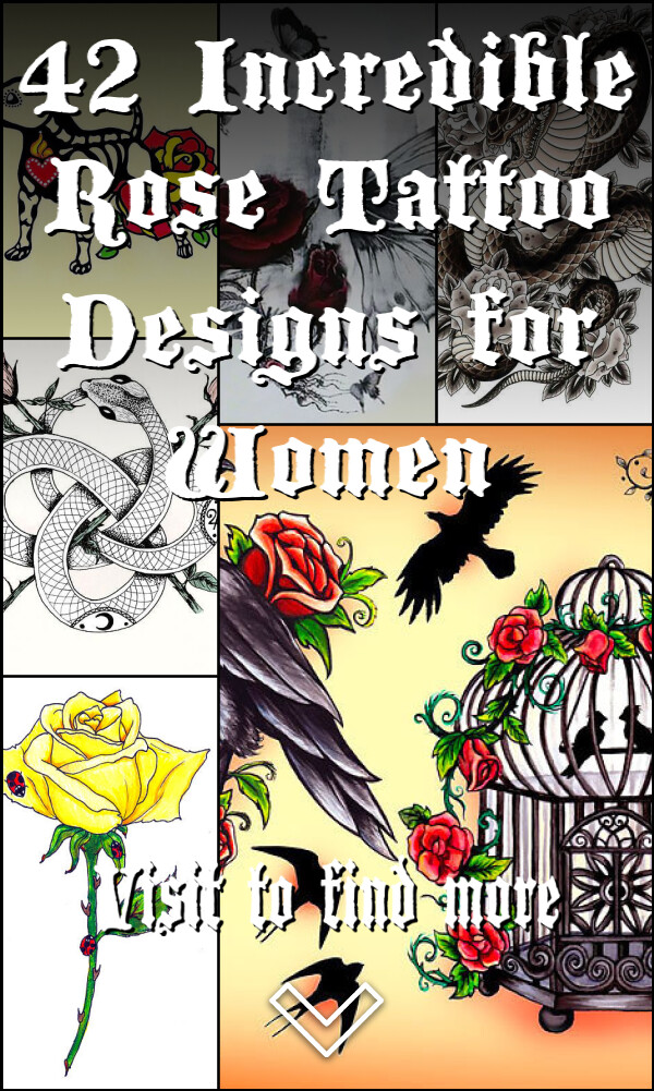 42 Incredible Rose Tattoo Designs for Women