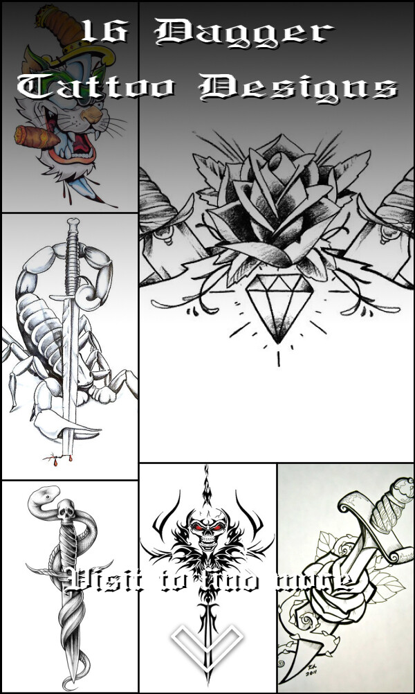 16 Dagger Tattoo Designs