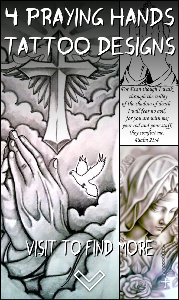 4 Praying Hands Tattoo Designs