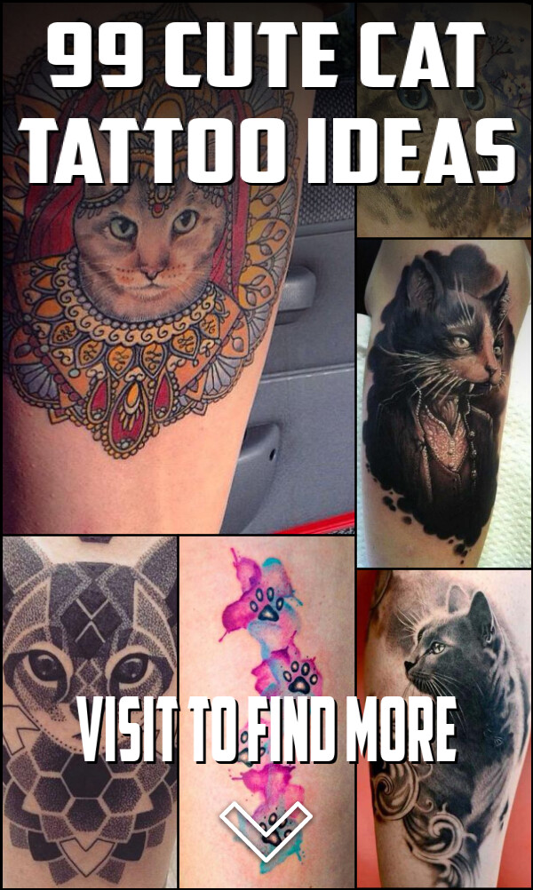 99 Cute Cat Tattoo Ideas