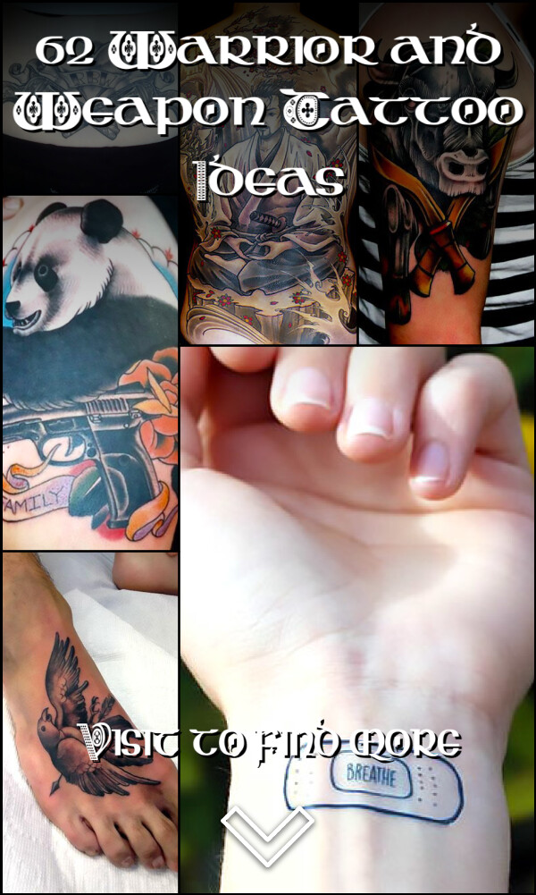62 Warrior and Weapon Tattoo Ideas