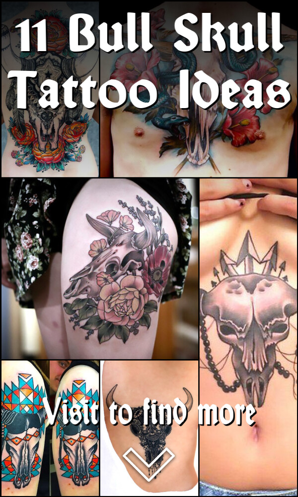 11 Bull Skull Tattoo Ideas