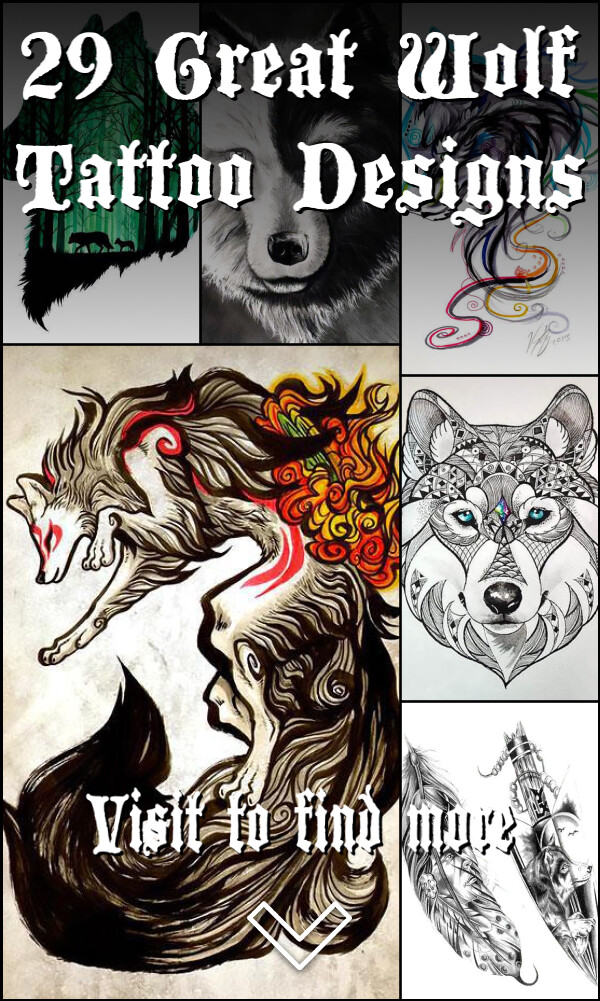 29 Great Wolf Tattoo Designs