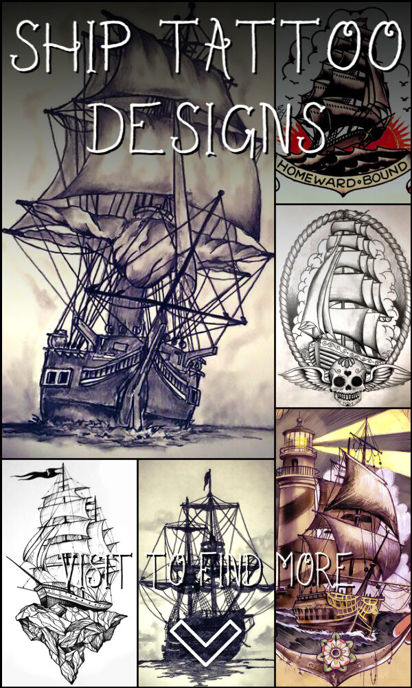 16 Ship Tattoo Designs