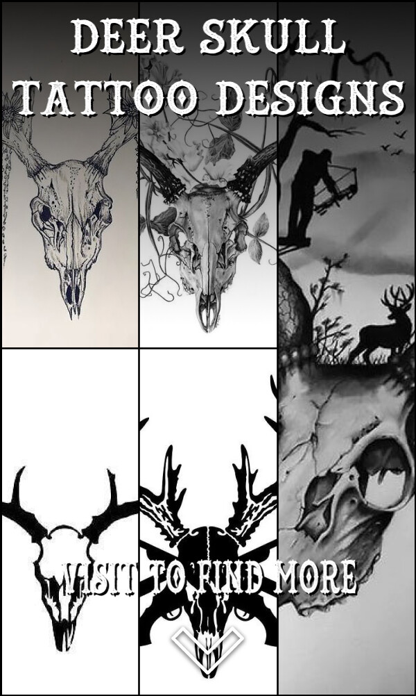 5 Deer Skull Tattoo Designs