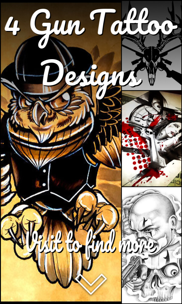 4 Gun Tattoo Designs