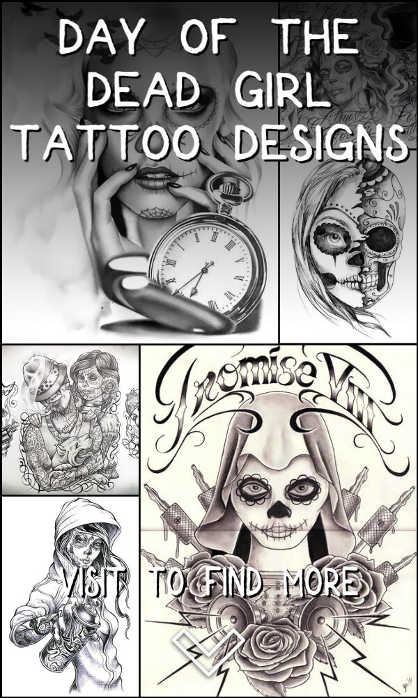 7 Day of the Dead Girl Tattoo Designs