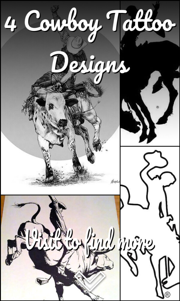 4 Cowboy Tattoo Designs