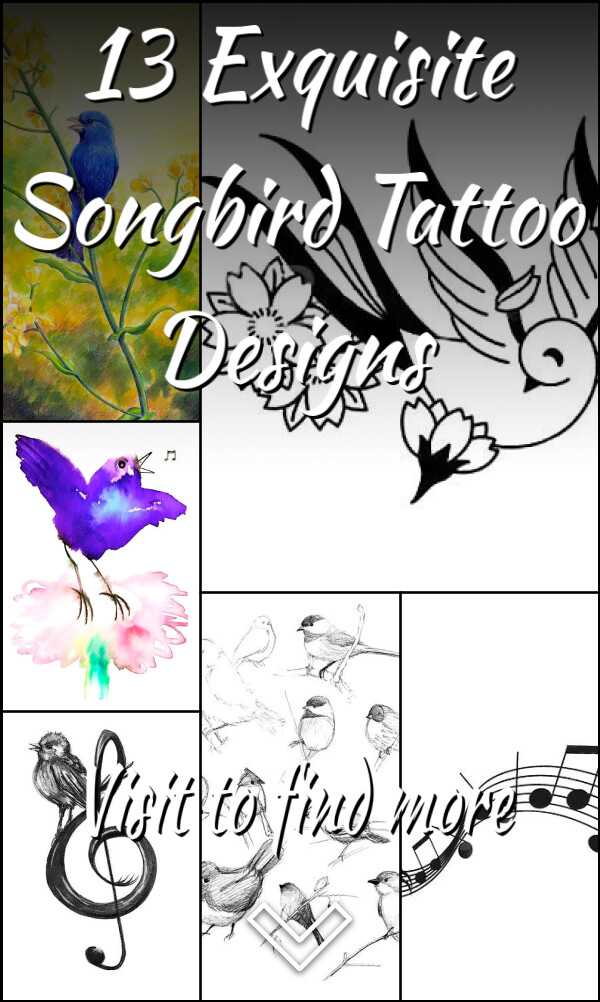 13 Exquisite Songbird Tattoo Designs