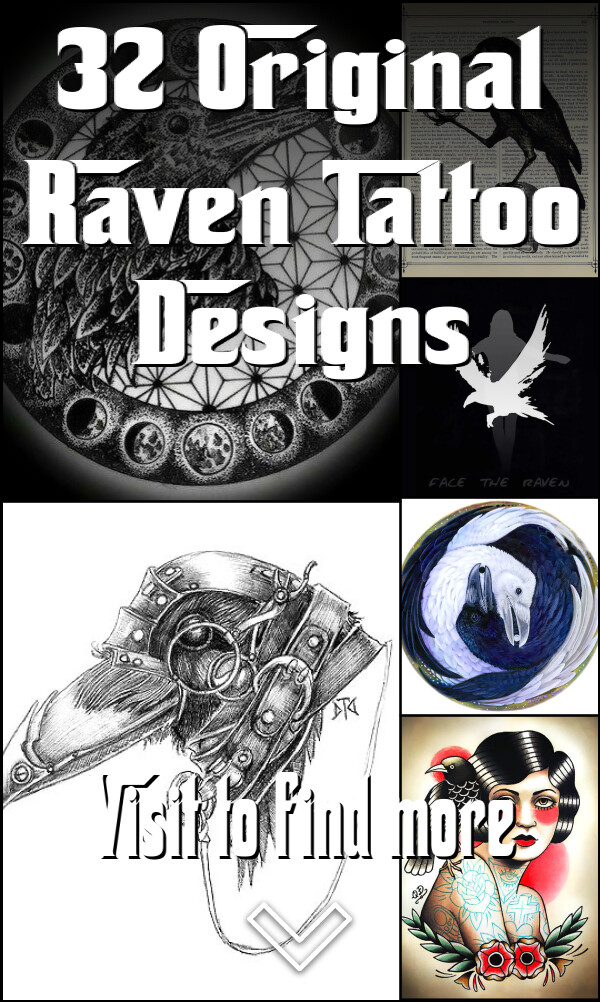 32 Original Raven Tattoo Designs