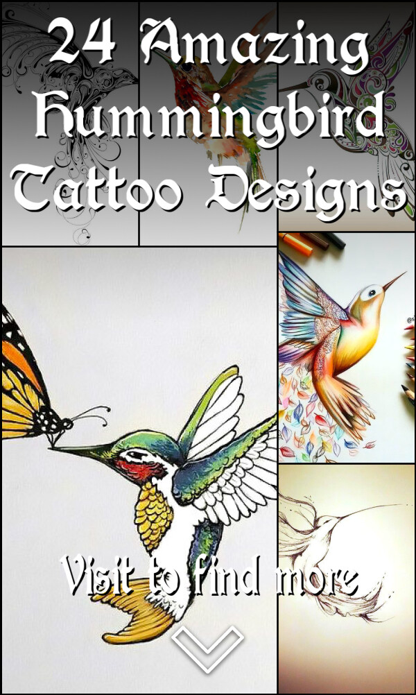 24 Amazing Hummingbird Tattoo Designs